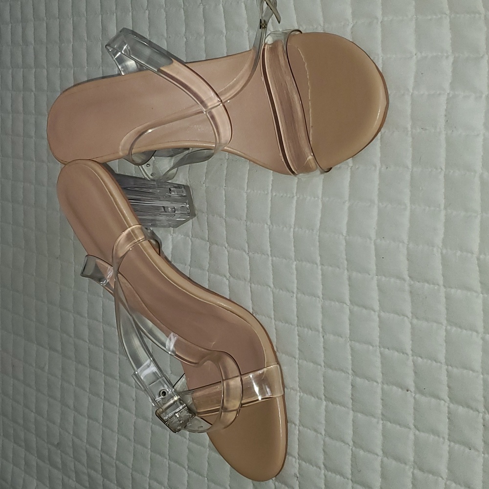 Clear Chunky Heels